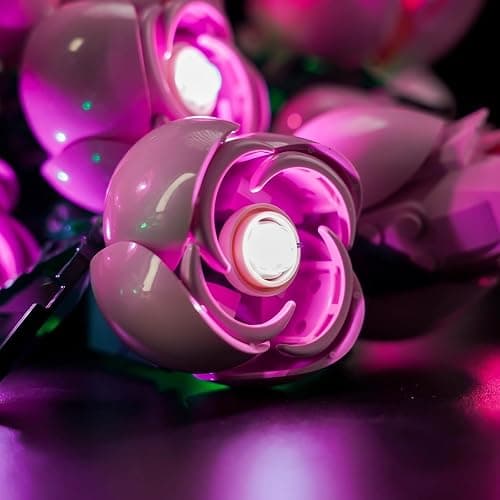 Hilighting Upgraded Led Light Kit Compatible with LEGO Botanicals Bouquet of Pink Roses 10374 Building Set, Gift for Women & Men, Artificial Flower for Office Home Decor & Display (Model Not Included) thumbnail 3