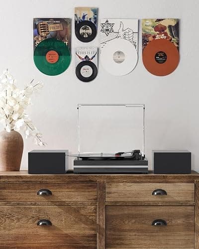 Vinyl Record Player with External Speakers (Black) thumbnail 5