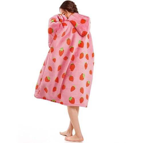 Narecte Cozy Oversized Hoodie Blanket Wearable Blanket for Adults | Sherpa Fleece Hooded Blanket, Soft Flannel Sweatshirt Blanket, Giant Pocket, Ribbed Cuffs, Extra Warm Comfort, Birthday Gift thumbnail 2