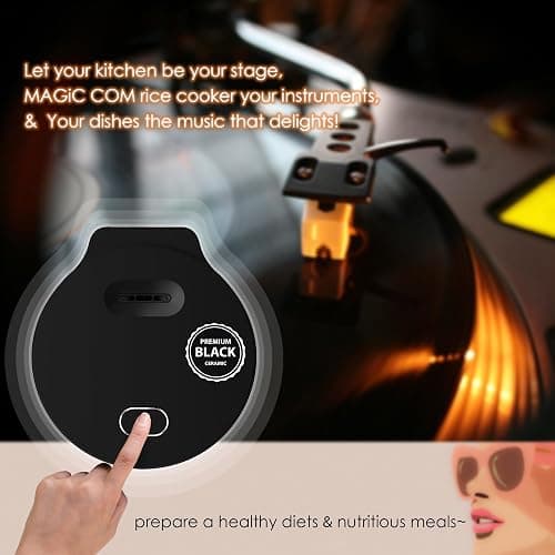 MAGiC COM Rice Cooker 4 Cup(Uncooked) 8 Cup(Cooked), Small Rice Cooker with Steamer, One Touch Healthy Cooking & Warmer, Slow Cooker with Nonstick Inner Pot, 24 Hour Delay Timer, Grain Cooker/Black thumbnail 6