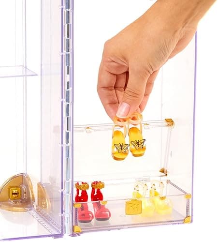 Rainbow High Deluxe Fashion Closet for 400+ Looks. Portable Clear Acrylic Playset Features 31+ Designer Doll Clothing & Accessories, Gift for Kids & Collectors, Toys for Kids Ages 6 7 8+ to 12 Years thumbnail 8