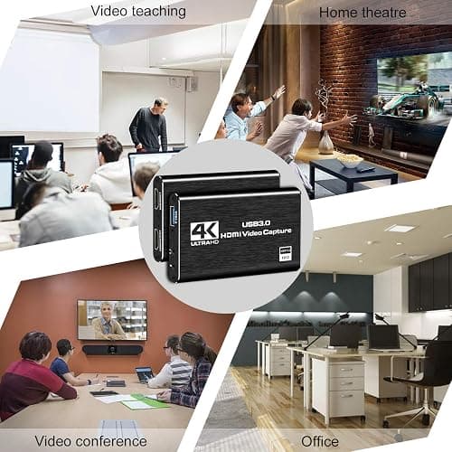 Capture Card Nintendo Switch, 4K HDMI Video Capture Card, 1080P 60FPS, HDMI to USB 3.0 Capture Card for Streaming Work with Camera/Xbox/PS4/PS5/PC/OBS thumbnail 6