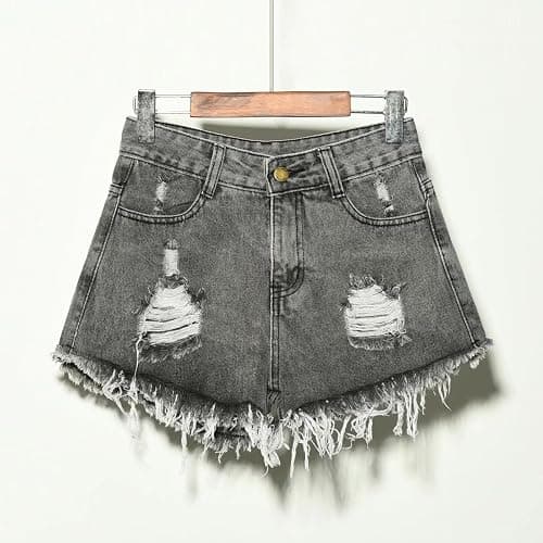 Summer Jeans Shorts for Women, Teen Girls Y2K Preppy Clothes Plus Size Raw Hem Ripped Denim Shorts Going Out Shorts thumbnail 2