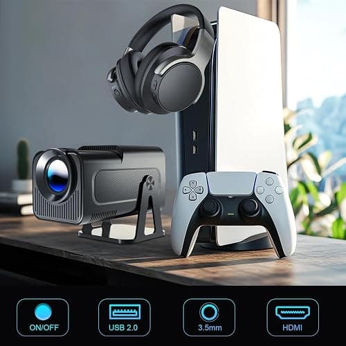 Magcubic Android 13 HY320 Smart Projector 4K Netflix Official, 320 ANSI Projector with WiFi Bluetooth, 180° Rotatable, Auto Keystone, ChatGPT Voice Assistant Portable Video Proyector for Bedroom - Black thumbnail 7