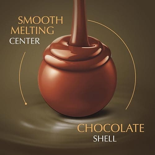 Lindt LINDOR Assorted Chocolate Candy Truffles, Chocolate with Smooth, Melting Truffle Center, 15.2 oz. Bag thumbnail 4