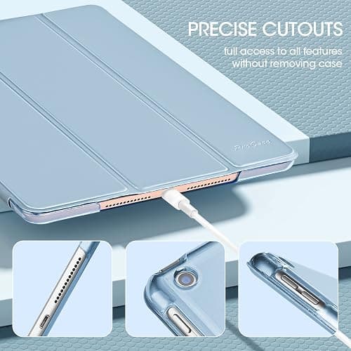 ProCase for iPad 9th/ 8th/ 7th Generation Case 10.2 Inch (2021/2020/2019 Release), 10.2 iPad Case 9th/ 8th/ 7th Gen Cover, Slim Smart Cover with Translucent Hard Shell Back -SkyBlue thumbnail 6