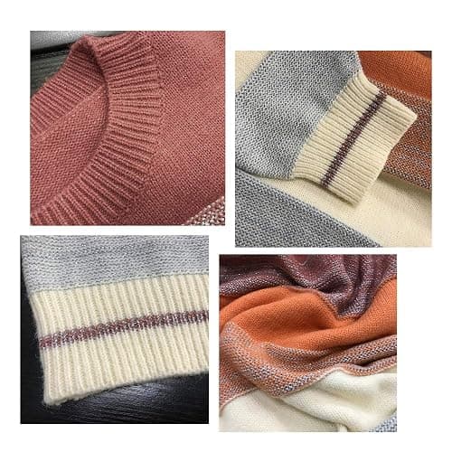 ANCAPELION Women’s Casual Sweater Pullover Winter Basic Sweatshirt Long Sleeve Cozy Knitted Jumper Tops Loose Fit thumbnail 4