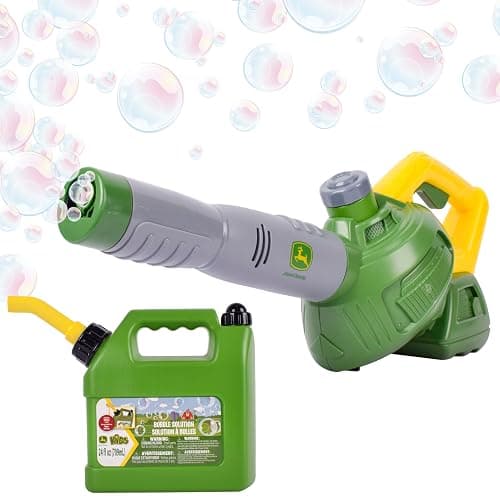 John Deere Bubble Leaf Blower Toy for Kids Includes 24oz Bubble Refill Gas Can, Outdoor Bubble Machine for Kids, Easy to Use, Outdoor Play, Great Gift Toddler 3+ - Image 1