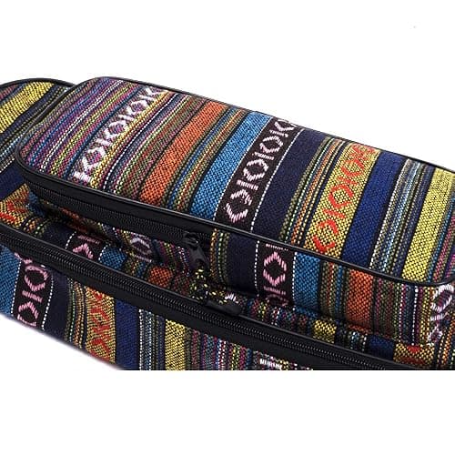 Glenmi 40 41 Inch Acoustic Guitar Case Gig Bag With 3D Pockets,Neck Protector Pillow Pad,Bohemian Style,12mm Sponge Padded thumbnail 7