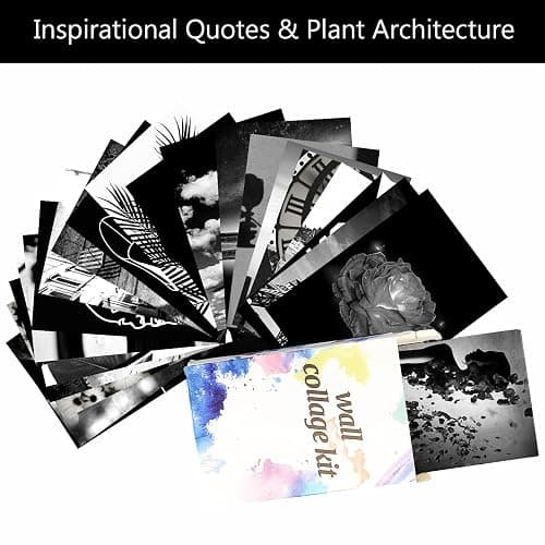 Yasowdkel Black White Aesthetic Wall Collage Kit, Aesthetic collage kit, 50PCS 4x6 Inch Picture Collage Kit for Wall Aesthetic,Black picture wall collage,Dorm Wall Decor, Cute Wall Decor for Teen thumbnail 5
