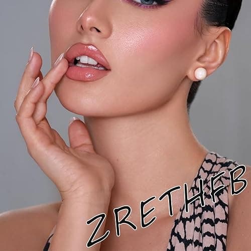 ZRETHFB 24Pcs Summer Press-on Nails Medium Almond Gel False Nails with 3D Pearl Seashell Designs Gold Star French Tip Stick-on Nails for Women thumbnail 7