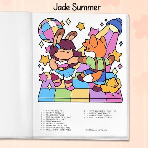 Cute & Cozy Color by Number: Coloring Book for Adults and Teens with Fun, Easy, and Relaxing Scenes to Complete Step by Step (Cozy Coloring Books) thumbnail 5