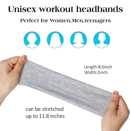 TERSE Hair Bands for Women's Hair Thin Cloth Headbands for Women Soft Stretchy Head Bands Solid Hair Hands thumbnail 3