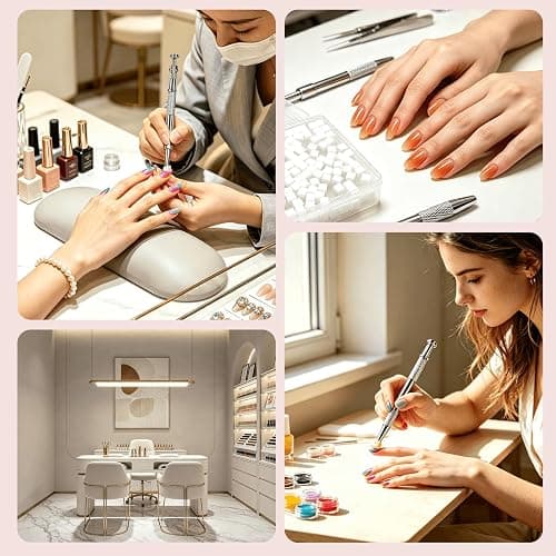200PCS Soft Nail Sponges with 1PCS Grabbing Pen for Ombre and Aura, Reusable Soft Nail Sponge,Professional Nail Art Tools Accessories Supplies for Home Use and Salons,Manicure DIY Tools thumbnail 7