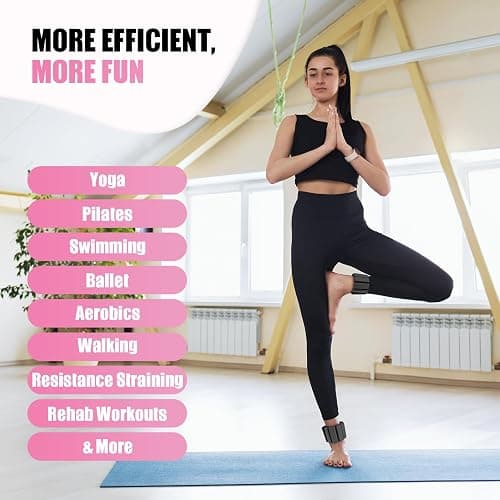 Pilates Wrist Ankle Weights for Women, Wearable Strong Arm & Leg Weights Set of 2(1 lb/2.2 lbs Each), Adjustable Ankle Weights for Walking, Yoga, Dance, Barre, Gym thumbnail 5