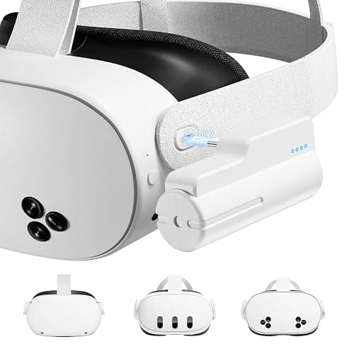 Saqico Fast Charging Battery Pack for Meta Quest 3S/3 and Oculus 2, 18W 5000mAh Head Strap Battery for Quest 3S/3/2 Accessories -Lightweight & Portable Rechargeble Extended Battery Extra VR Playtime - Image 1