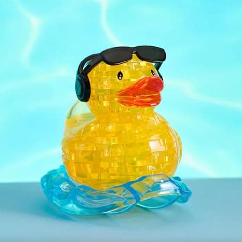 BePuzzled Yellow Rock'n Duck Standard Original 3D Crystal Puzzle, Perfect for Puzzlers Ages 12 and Up, Challenging to Complete and Beautiful to Display, Collect Them All thumbnail 2