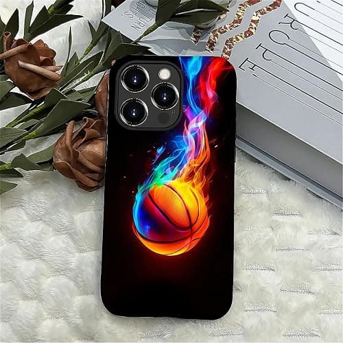 ilikediy for iPhone 16 Pro Case,HH2 Basketball Sport Hybrid 2 Layer Hard Shell Silicone Protective Pattern Design Case thumbnail 4