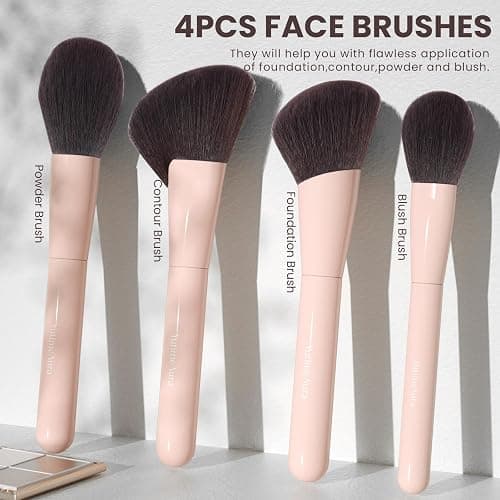 Makeup Brushes 10Pcs Professional Makeup Brush Set Foundation Contour Concealer Blush Highlight Powder Blending Eye Shadow Brush thumbnail 4