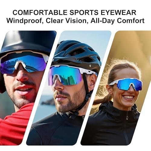 HAAYOT Polarized Sports Sunglasses for Men Women Youth Baseball Cycling Running Softball Biking Glasses 5 Lenses thumbnail 4