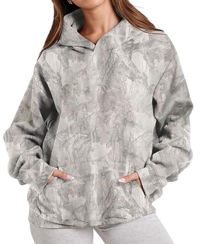 calbatic Oversized Leopard Print Hoodie for Women Men Long Sleeve Hooded Sweatshirts Cute Pullover with Pocket - Image 1