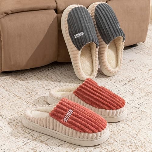 Winter Slippers for Women UK, Warm Memory Foam Indoor House Shoes with Arch Support, Cozy Anti-Slip and Wide Fit Non-Slip Bathroom Slippers Wide Fit Plantar Fasciitis thumbnail 3