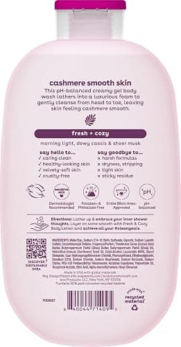 eos Shea Better Cashmere Body Wash, Fresh & Cozy, Moisturizing, pH Balanced Body Wash, Creamy Gel Formula, Paraben & Phthalate Free, Sensitive Skin, 16 fl oz thumbnail 2