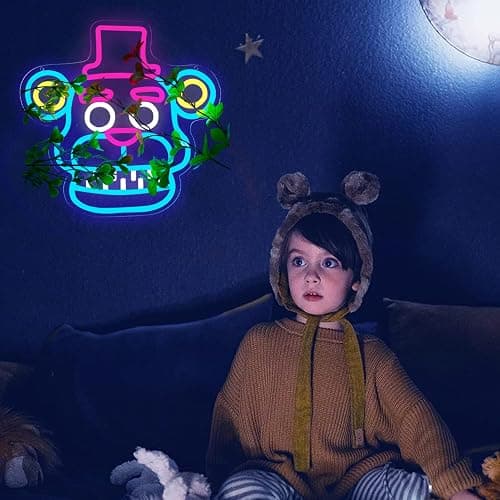 Fnaf Frendy Neon Sign for Wall Decor，Five Nights LED Neon Lights for Gameroom，Birthday、Christmas Gifts for kids thumbnail 6