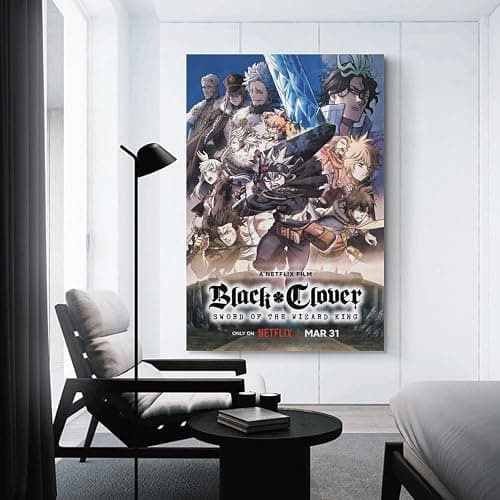 Black Clover Characters Cool Awesome Anime Manga Art Wall Posters for Room Aesthetic And Decor 8 Canvas Painting Posters And Prints Wall Art Pictures for Living Room Bedroom Decor 08x12inch(20x30cm) thumbnail 3