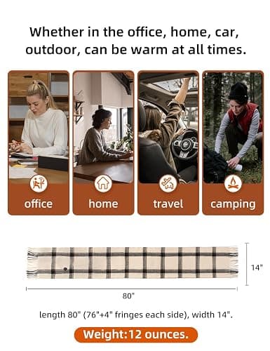 EN'DA professional Heated Scarf for Women and Men 3 Levels Temperatures thumbnail 5
