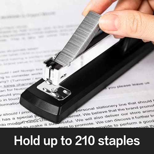 Deli Stapler, 25 Sheet Capacity, 1000 Staples & Staple Remover, Black thumbnail 6