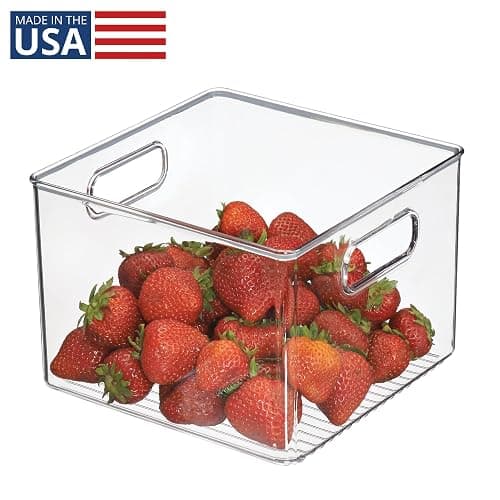 iDesign Pantry Storage Bin with Handles for Kitchen Cabinets or Fridge - Clear - Made in USA thumbnail 4