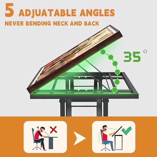 Doerpuz Puzzle Table with Folding Legs, 1500 Pieces Puzzle Table for Adults with Drawers, Cover, Wheels, 5 Adjustable Up Angles Wooden Jigsaw Puzzle Board for All Ages thumbnail 5