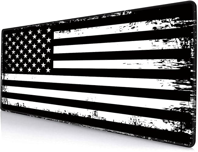 Armanza Large Mouse Pad, Gaming Mousepad with Stitched Edges, Non-Slip Rubber Base Keyboard Mouse Mat Desk Pad for Work, Game, Office, Home, 31.5 x 11.8 in, American Flag - Image 1