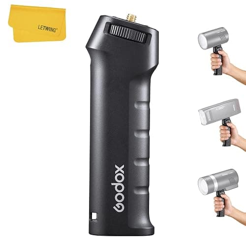 Godox FG-100 Flash Grip, Portable Bracket Handle with 1/4" Screw Speedlite Holder, Compatible for Godox AD300 Pro/AD200 Pro/AD200 Pro II/AD200/AD100Pro and Other Outdoor Flash/LED Light - Image 1