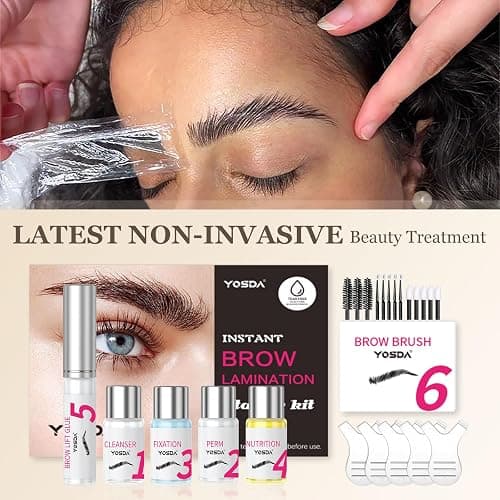 Brow Lamination Kit, KERATIN Eyebrow Lamination Kit Professional DIY Brow Lift Styling Kit For Fluffy Thicker Eyebrows, Instant Quick Perm For Brows Growth 8-weeks for Salon,Home Use thumbnail 6
