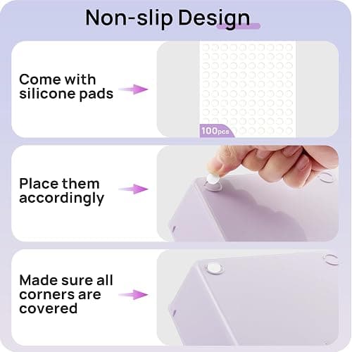 Vtopmart 25 Pack Drawer Organizers with Non-slip Pads, 4 Size，Lilac | Versatile Makeup Organizer, Storage Containers Small Bins for Bathroom, Kitchen, Bedroom and Office thumbnail 7