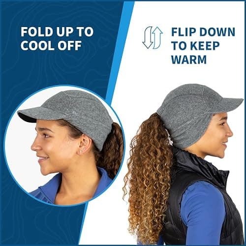 TrailHeads Fleece Ponytail Hat for Women – Trailblazer Reflective Winter Hat with Ponytail Hole for Workouts thumbnail 5
