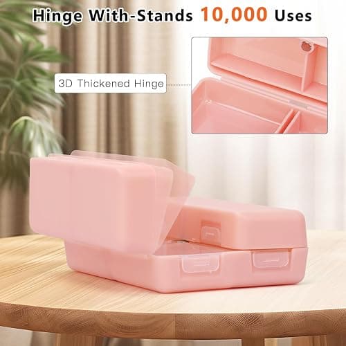FYY Daily Pill Organizer, 7 Compartments Portable Pill Case Travel Pill Organizer,[Folding Design] Pill Box for Purse Pocket to Hold Vitamins,Cod Liver Oil,Supplements and Medication-Pink thumbnail 6