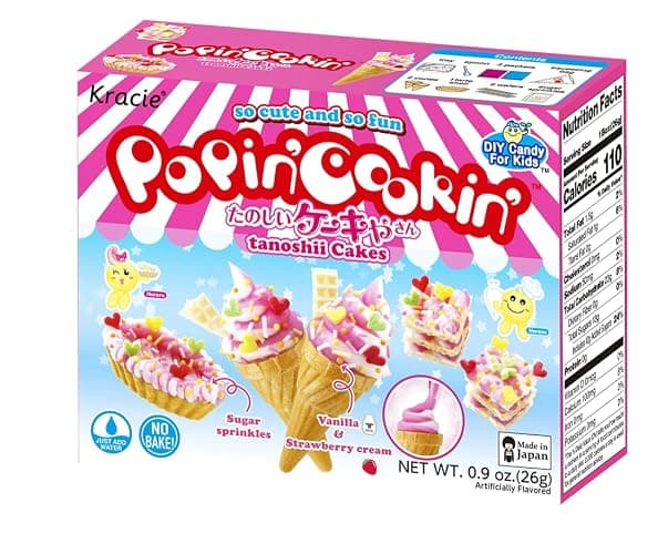 Umaya Kracie Popin’ Cookin’ DIY Candy Making Kit - Tanoshii Sushi, Gummy Land, Ramen, Cake & Mini Tongs (4 Pack Variety Bundle) thumbnail 5