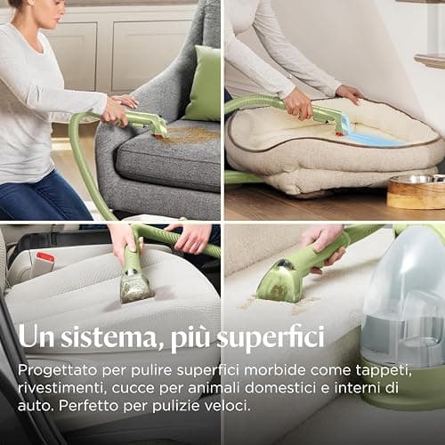 BISSELL Little Green, Lavatappeti, Lavatappezzeria per Macchie Quotidiane e Sporco, Lava Tappezzeria per Tappeti, Auto, Pulisci Divani, Moquette, Materassi e Altro, Potente Motore da 340W, 4098N thumbnail 3