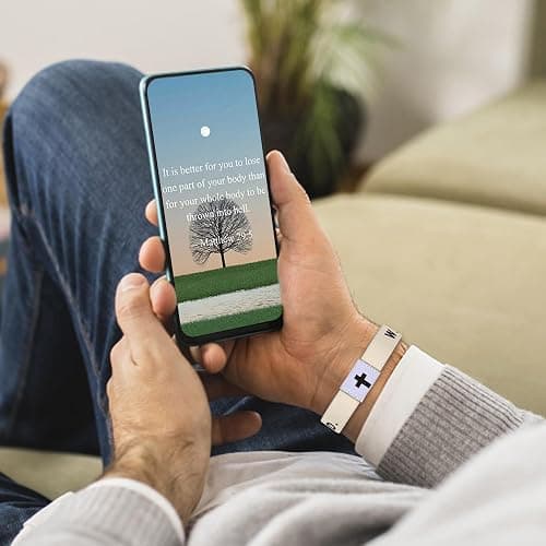 Meajjew Daily Bible Verse Bracelet, Christian Bracelet for Women Men, Christian Jesus Jewelry Gifts Wristband thumbnail 4