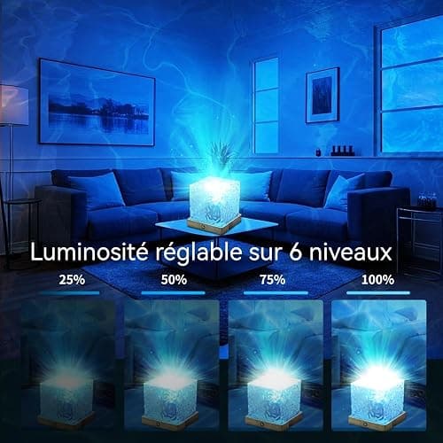 LETOUR Lampe Aurore Boréale,16 Couleurs 30 Modes Projecteur Aurore Boréale Lampe Decorative Projecteur Lumiere Ambiance Cube Lumineux Ambiance Chambre Cadeaux Pour Ados/Filles thumbnail 3