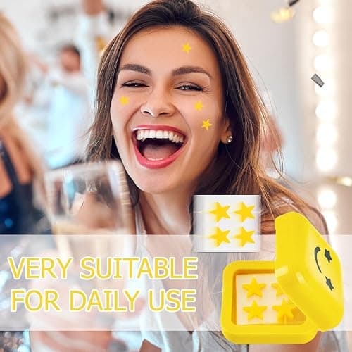 AWAVM 40 Parches de Acné Hidrocoloide, Parches de Acné en Forma de Estrella, Parches Acne, Pimple Patches Facial, con Caja de Espejo Portátil thumbnail 7