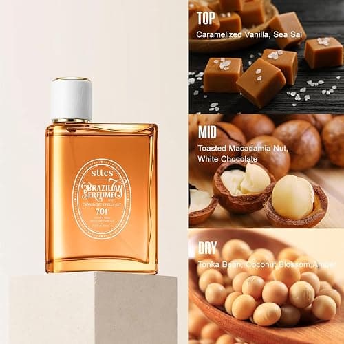 Sttes Perfume 701# (Caramel Vanilla Macadamia Nut) - Eau de Perfume 100ml (3.4fl oz) Amber Gourmet Tune (Caramel Vanilla + Roasted Macadamia Nuts) thumbnail 4