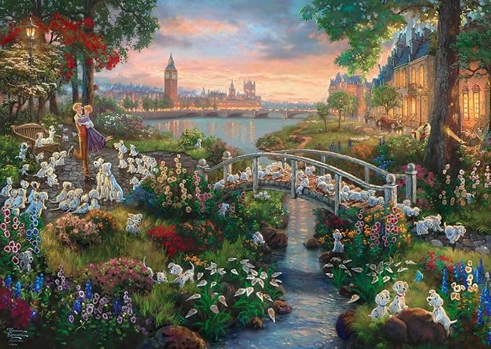 Schmidt 59489 Thomas Kinkade: Disney 101 Dalmations Jigsaw Puzzle (1000pc), Colourful - Image 1
