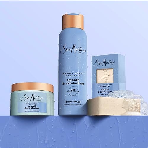 SheaMoisture Shea Sugar Body Scrub Manuka Honey Oatmeal for smooth & exfoliating Smooth and Exfoliating Body scrub with 24h shea moisture nutrients 12 oz thumbnail 5