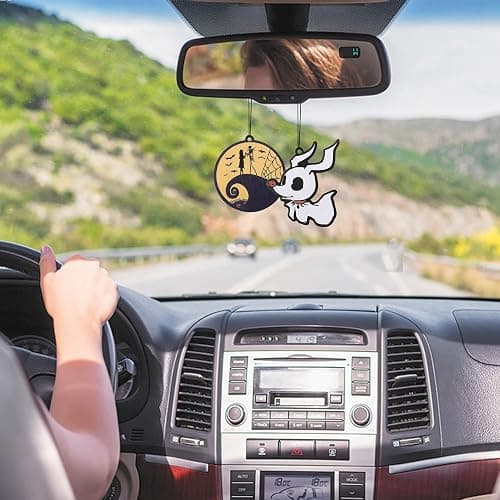 AccontOche 4Pcs Nightmare Sally Theme Car Air Freshener Hanging Fragrance Chips Zombie Bride Ghost Rearview Mirror Pendant Essential Oil Diffuser Hanging Scent Car Accessories Decor thumbnail 6