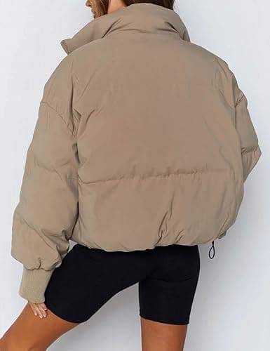UANEO Puffer Jacket Womens Oversized Cropped Puffy Quilted Winter Jackets Coat thumbnail 5