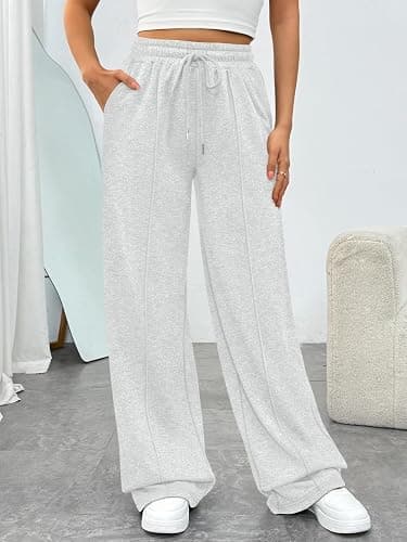 Trendy Queen Womens Wide Leg Sweatpants Baggy Loose Fall Barrel Casual Lounge Athletic Pants Comfy Teen Girl Cute Joggers thumbnail 2
